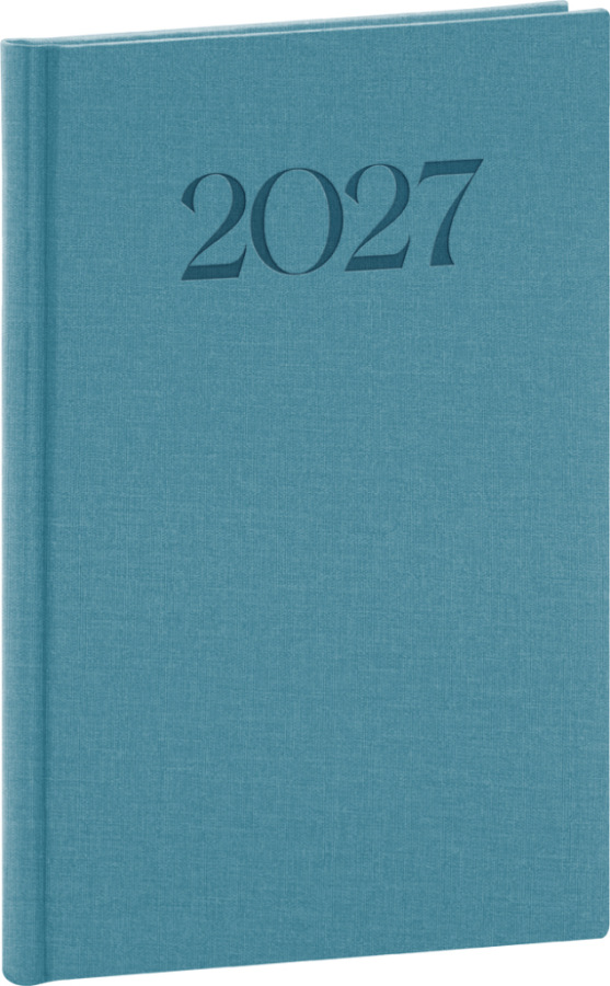 NOTIQUE Týždenný diár Biella 2027, modrý, 15 x 21 cm