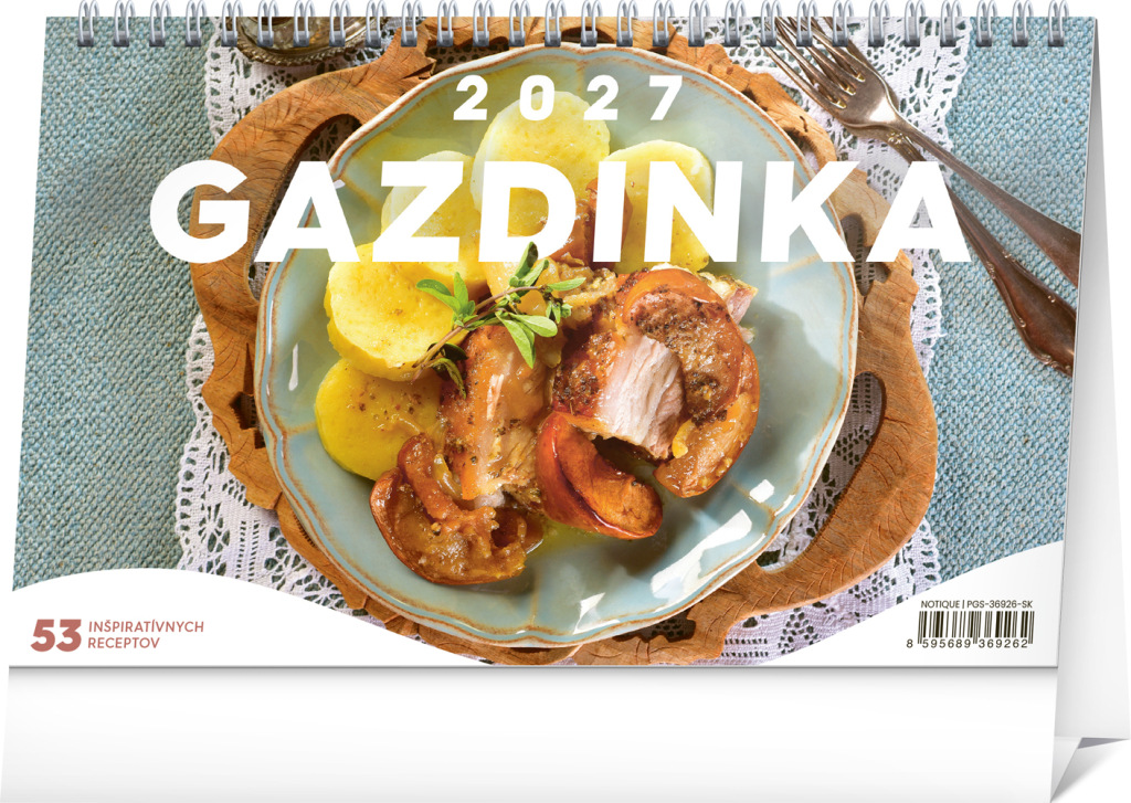 NOTIQUE Stolový kalendár Gazdinka 2027, 23,1 x 14,5 cm