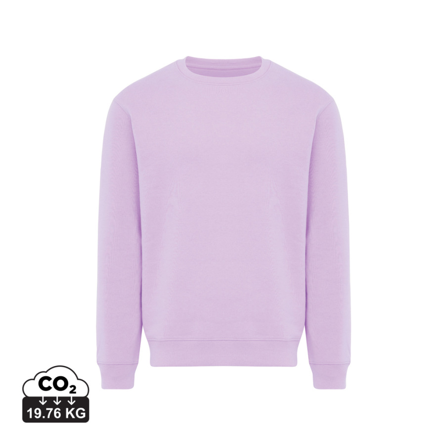 IQONIQ Toria Unisex mikina s okrúhl. výstrihom z rec. bavlny lavender M