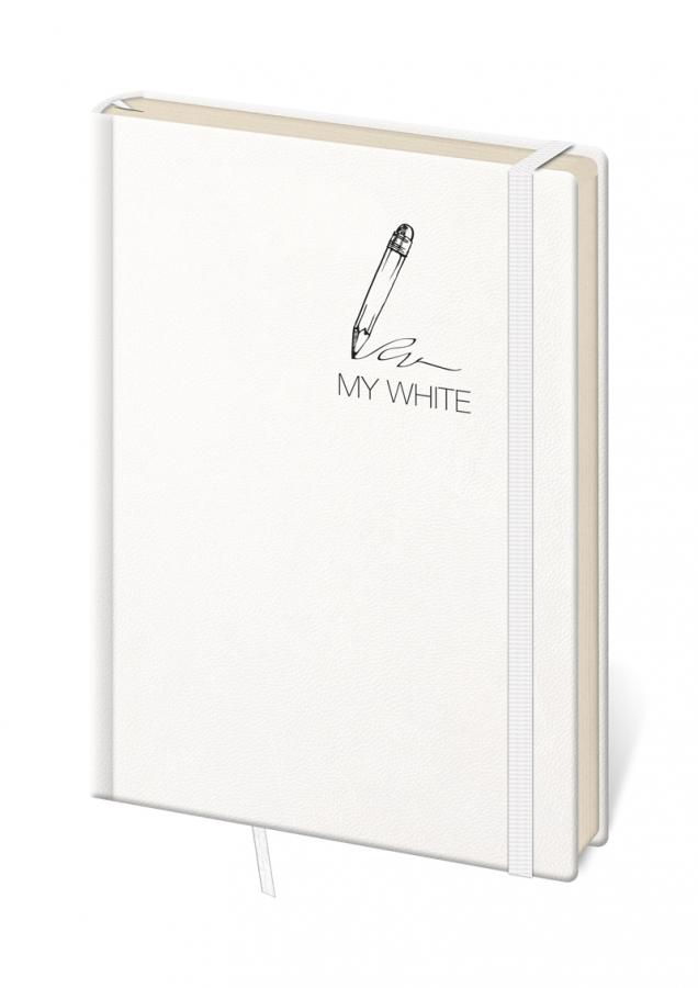 My White blok - linajkový 14,3x20,5 L