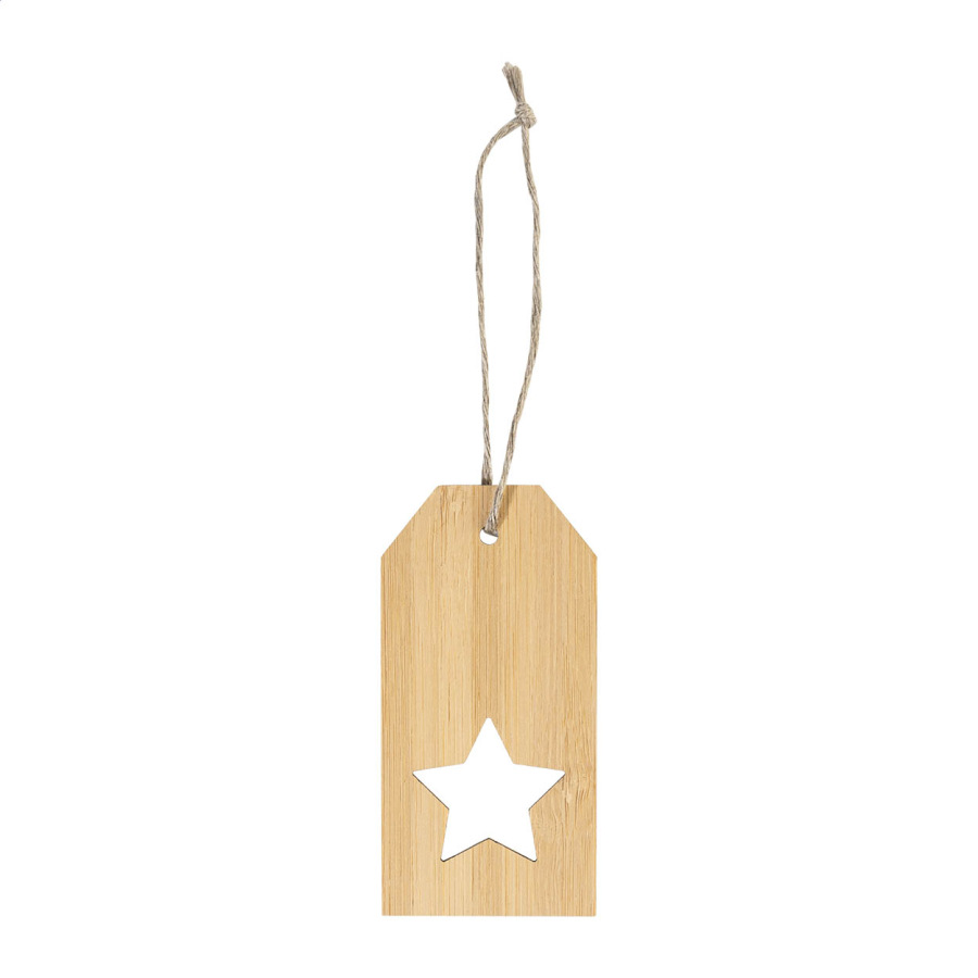 BamTag bambusová visačka na darčeky, hviezda