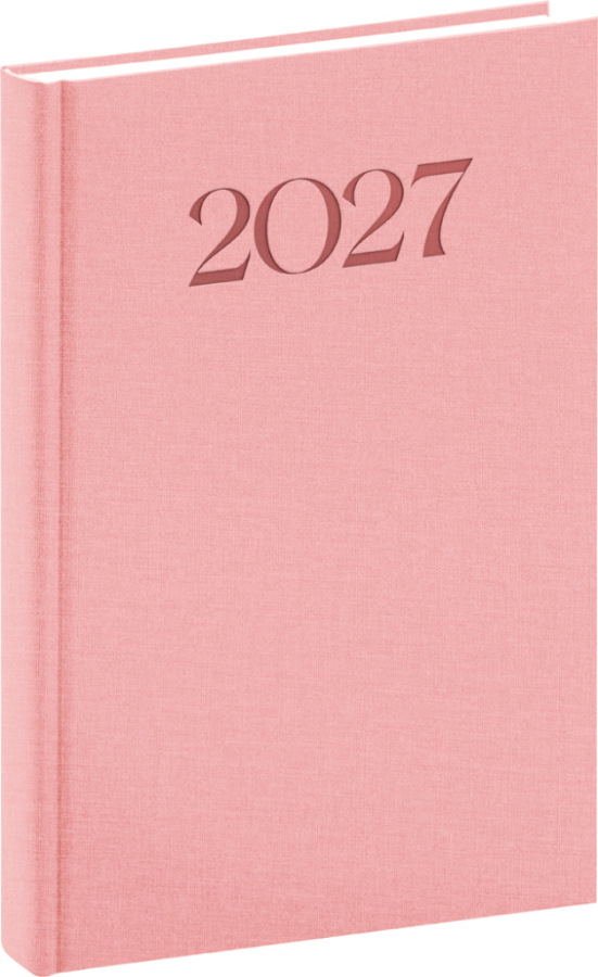 NOTIQUE Denný diár Biella 2027, ružový, 15 x 21 cm