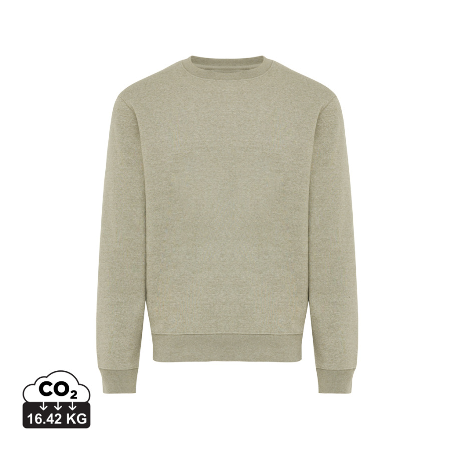 IQONIQ Toria Unisex mikina s okrúhl. výstrihom z rec. bavlny light heather green M
