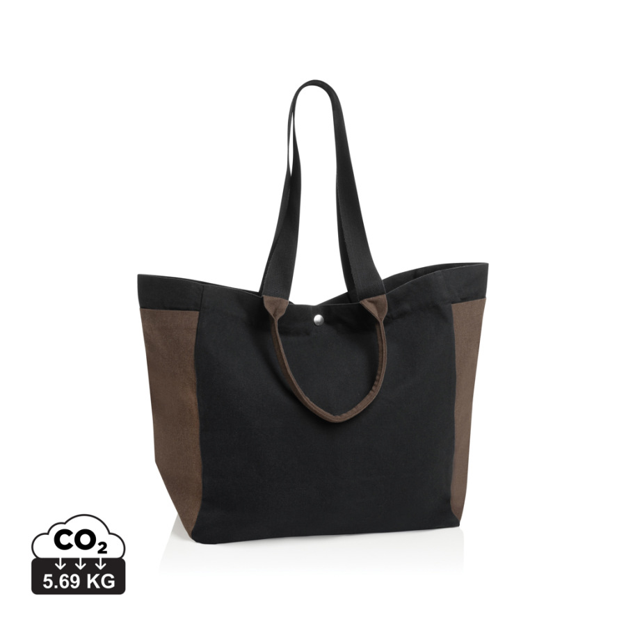 BEAU AWARE™ všestr. shopper taška z 400 gsm recykl. plátna čierna