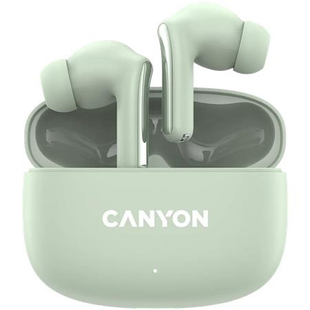 Slúchadlá, TWS bezdrôtové, Bluetooth 5.4, CANYON "OnGo 9", zelené