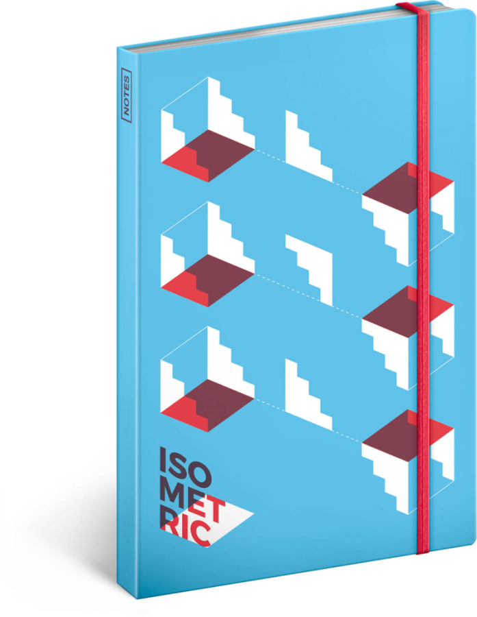 NOTIQUE Notes Isometric, čistý, 13 x 21 cm