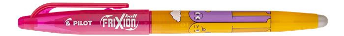 Roller, 0,35 mm, odstrániteľné písmo, s vrchnákom, PILOT "Frixion Ball Friends", broskyňov