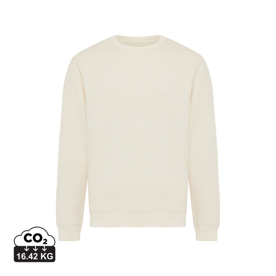 IQONIQ Toria Unisex mikina s okrúhl. výstrihom z rec. bavlny natural raw M