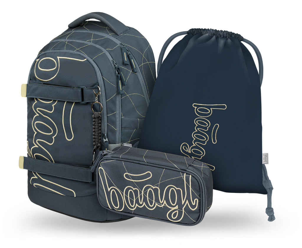 BAAGL SADA 3 Skate Max Wave: batoh, peračník, vrecko GRS