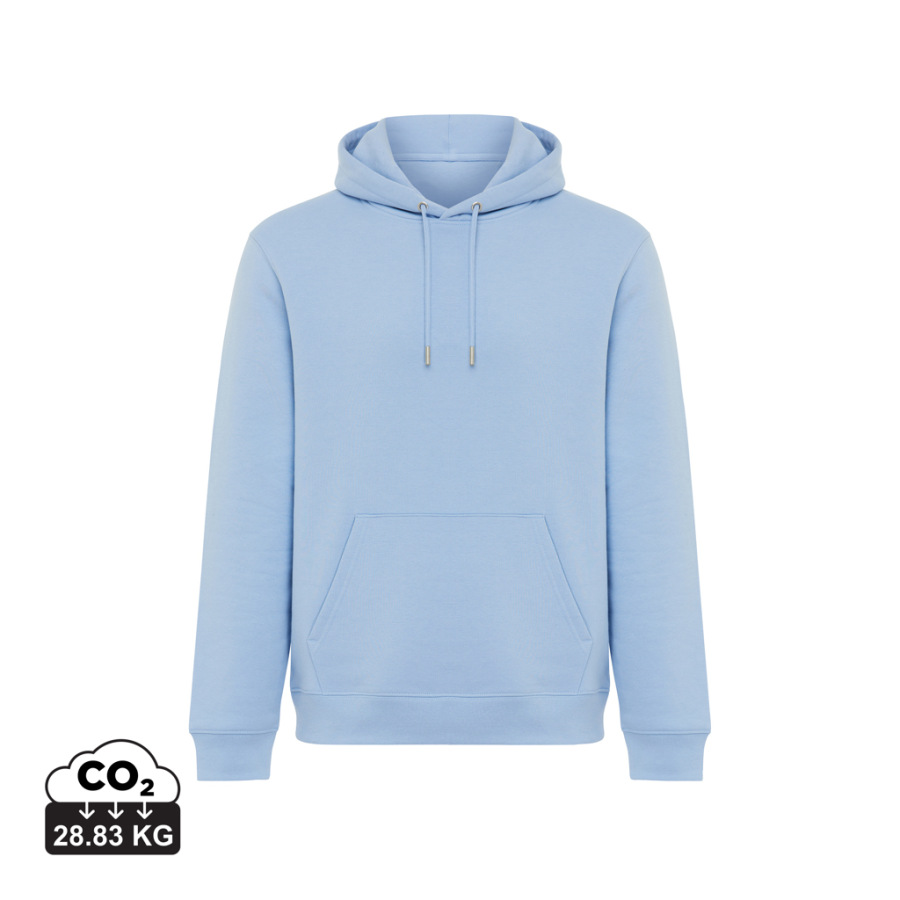 IQONIQ Joshua Unisex mikina s kapucňou z rec. bavlny sky blue S