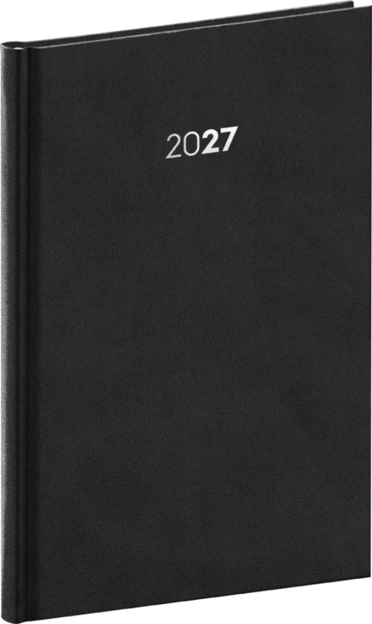 NOTIQUE Týždenný diár Balakon 2027, čierny, 15 x 21 cm