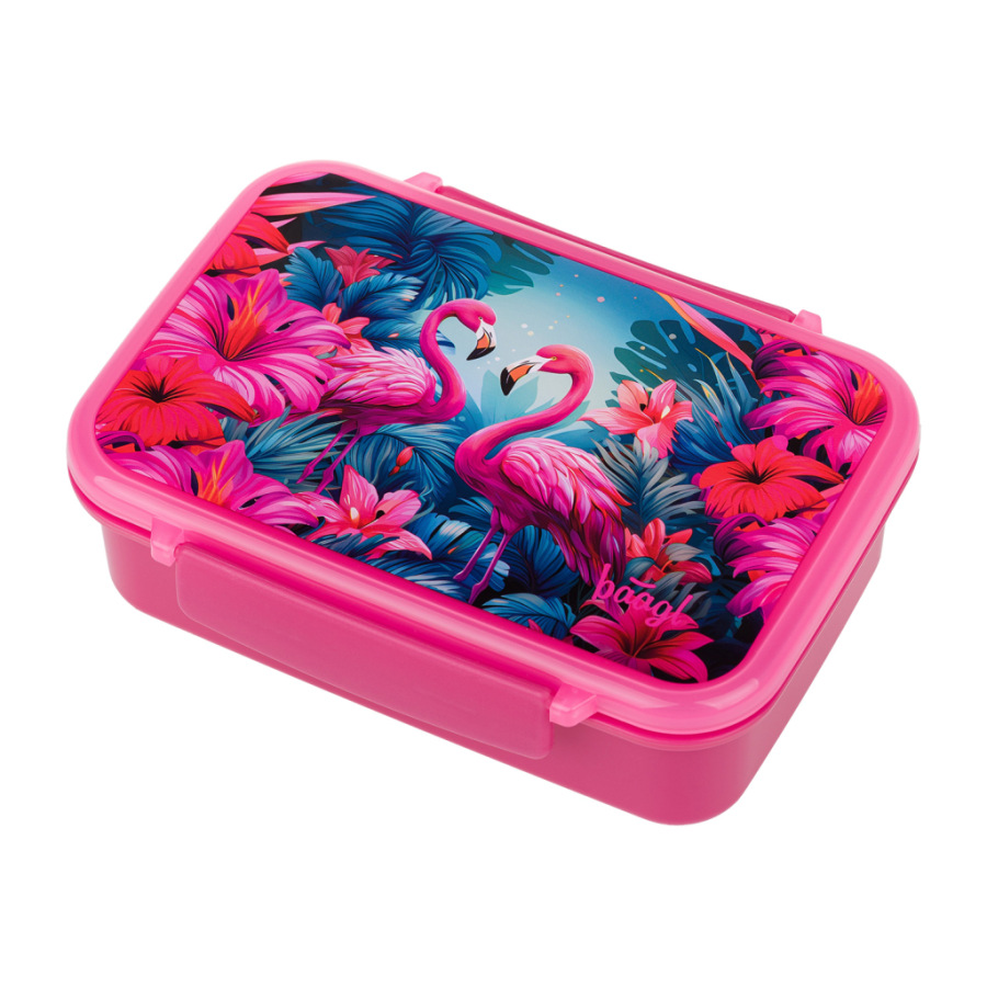 BAAGL Box na desiatu s priehradkami Flamingo