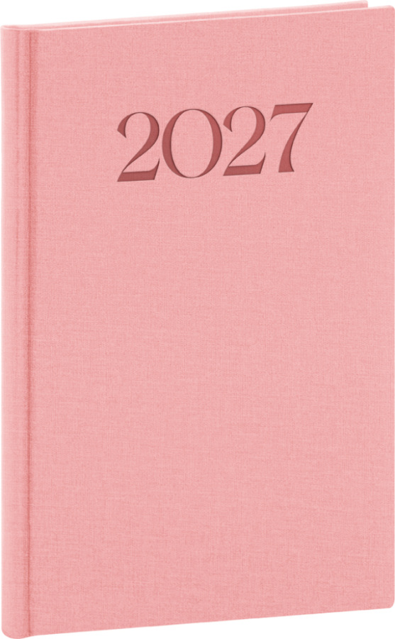 NOTIQUE Týždenný diár Biella 2027, ružový, 15 x 21 cm