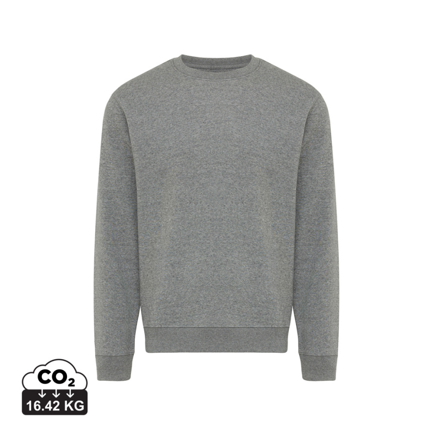 IQONIQ Toria Unisex mikina s okrúhl. výstrihom z rec. bavlny light heather anthracite XS