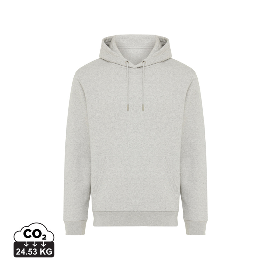 IQONIQ Joshua Unisex mikina s kapucňou z rec. bavlny light heather grey XXXL