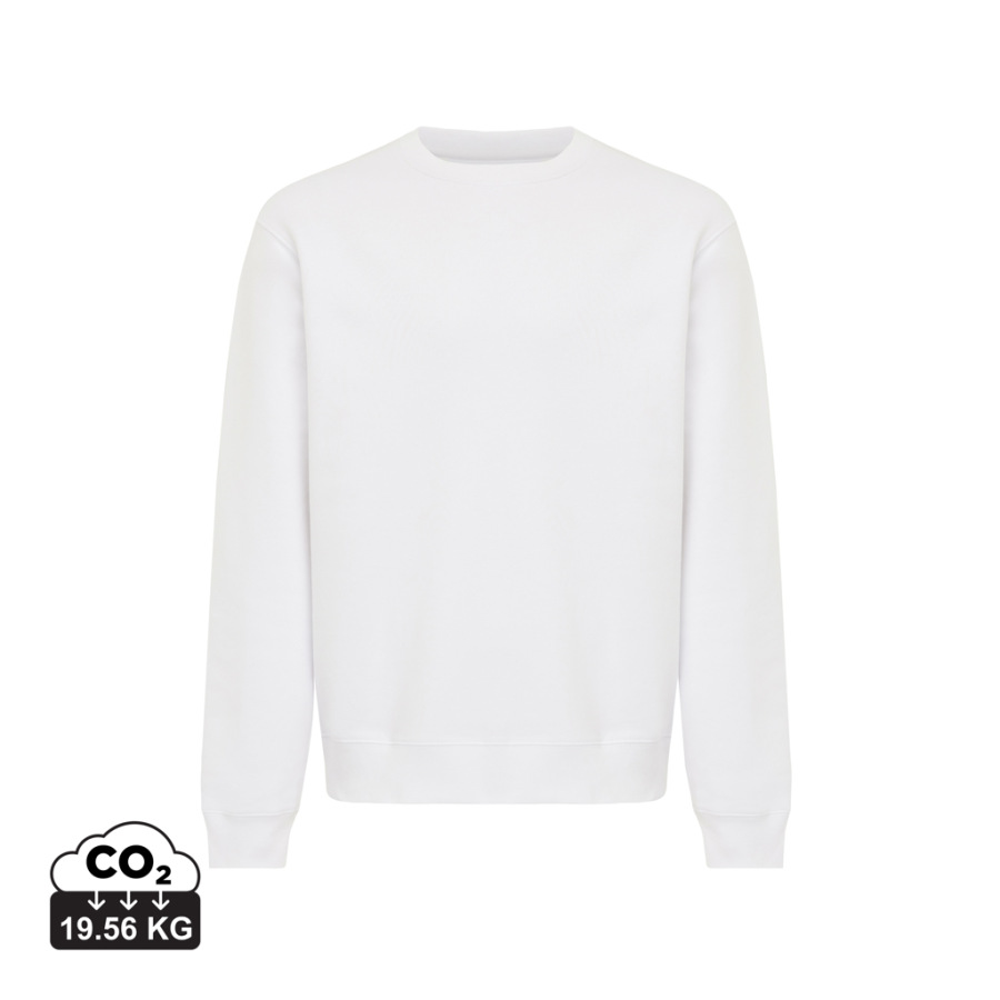 IQONIQ Toria Unisex mikina s okrúhl. výstrihom z rec. bavlny recycled white S