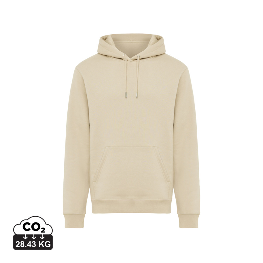 IQONIQ Joshua Unisex mikina s kapucňou z rec. bavlny desert XS
