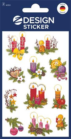 Nálepky, papier, 2 hárky, 76x120 mm, AVERY ZWECKFORM, "Z-Design No.4050", ozdobné jedľové