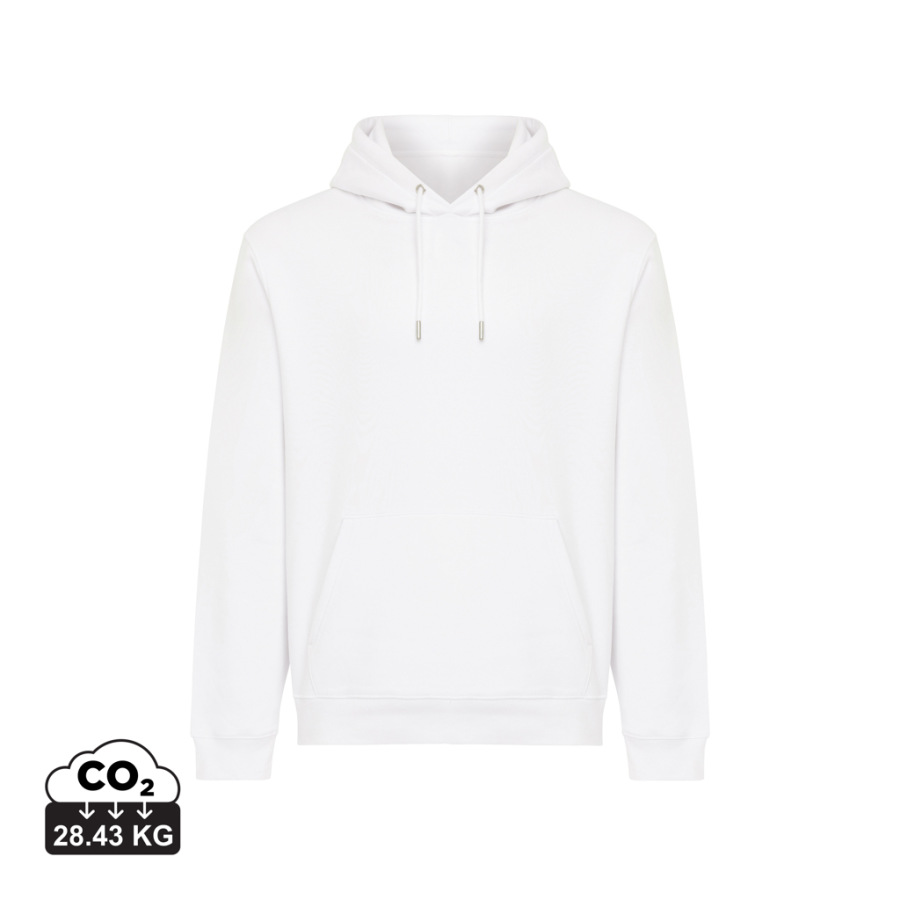 IQONIQ Joshua Unisex mikina s kapucňou z rec. bavlny recycled white XXXL