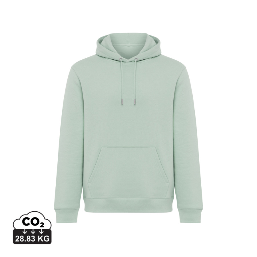 IQONIQ Joshua Unisex mikina s kapucňou z rec. bavlny Iceberg green S