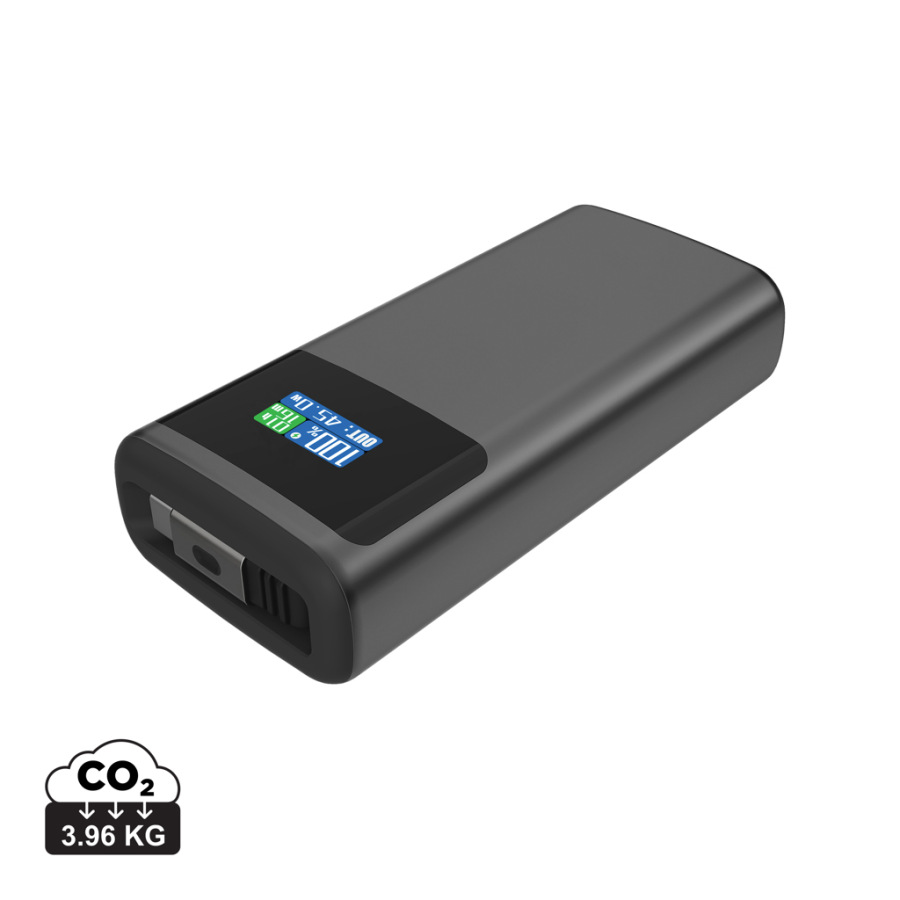 Quantum RCS ultra-rýchla PD 45W 10 000 mAh powerb. s displ. sivá