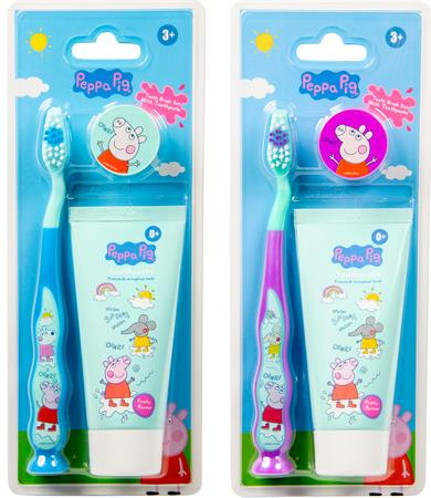 . Zubná pasta a zubná kefka, sada, pre deti, 3+, "Peppa Pig", mix farieb