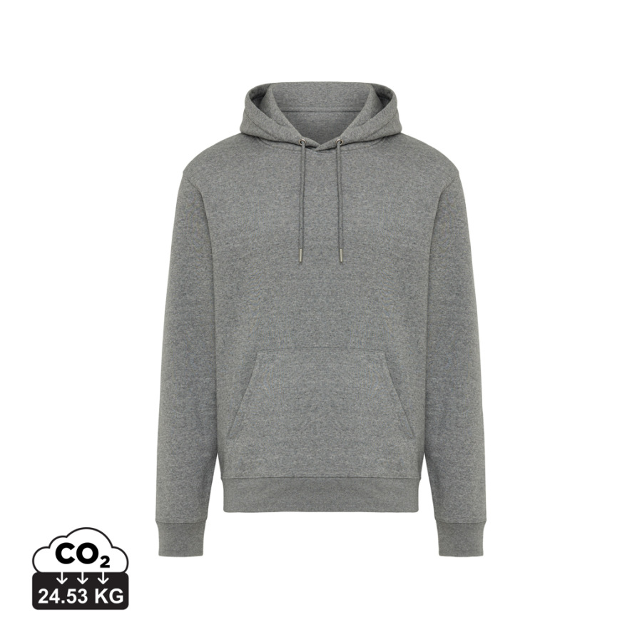 IQONIQ Joshua Unisex mikina s kapucňou z rec. bavlny light heather anthracite M
