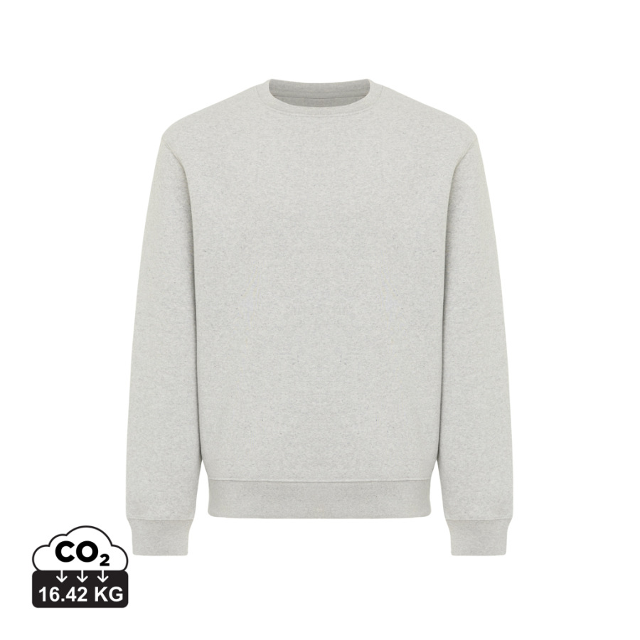 IQONIQ Toria Unisex mikina s okrúhl. výstrihom z rec. bavlny light heather grey XXL