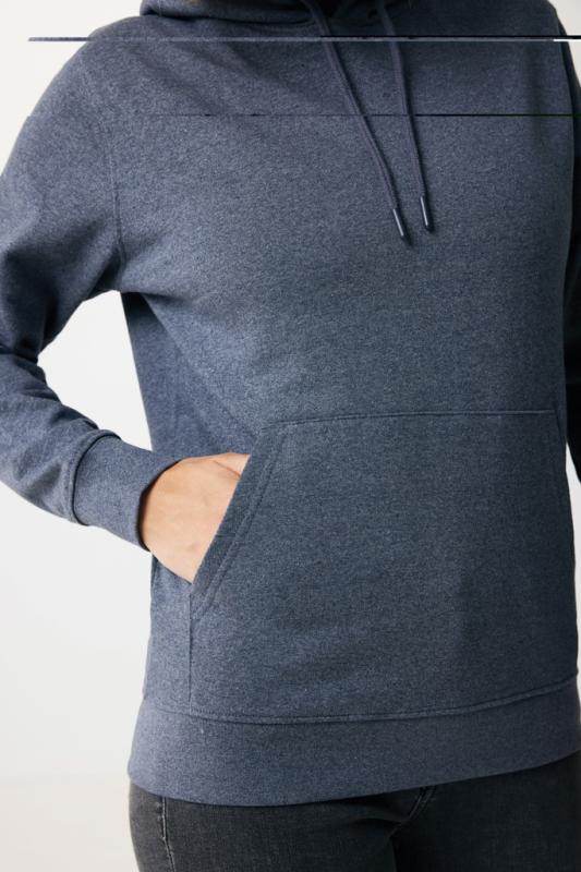 Nefarbená mikina s kapucňou Iqoniq Torres z recykl. bavlny heather navy XXXL 16