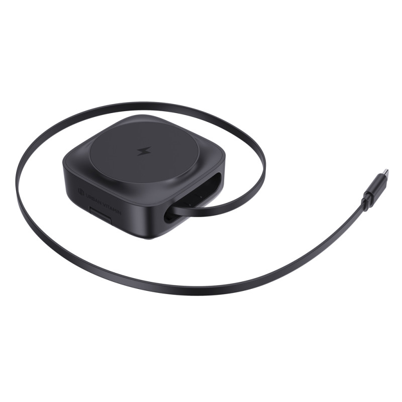 Urban Vitamin Goleta 2v1 15W magnetická bezdrôtová nabíjačka čierna 4