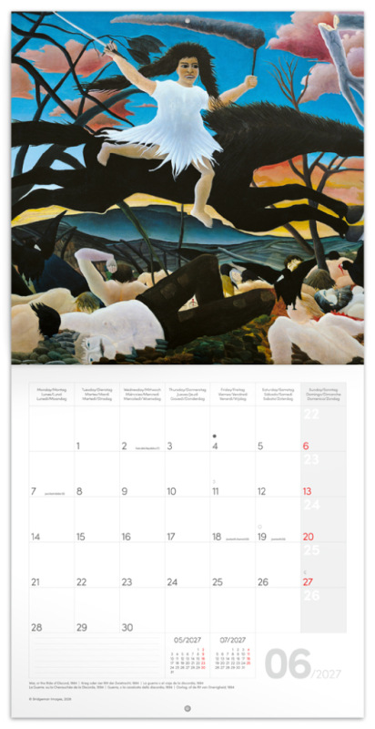 NOTIQUE Grid calendar Henri Rousseau 2027, 30 x 30 cm 1