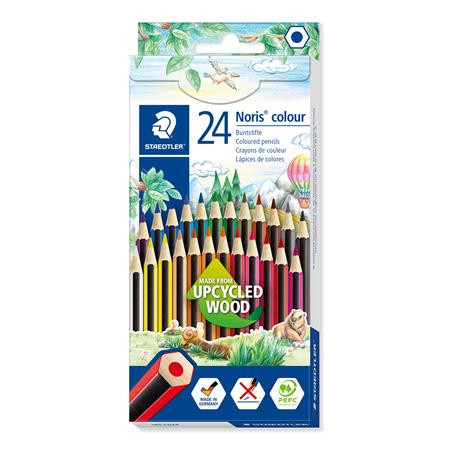Farebné ceruzky, sada, šesťhranné, STAEDTLER "Noris 144", 24 rôznych farieb