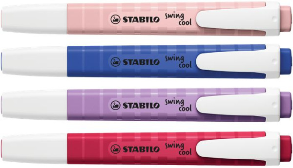 Zvýrazňovač, sada, 1-4 mm, STABILO "Swing Cool NatureCOLORS Wildflowers", 4 rôzne farby 2