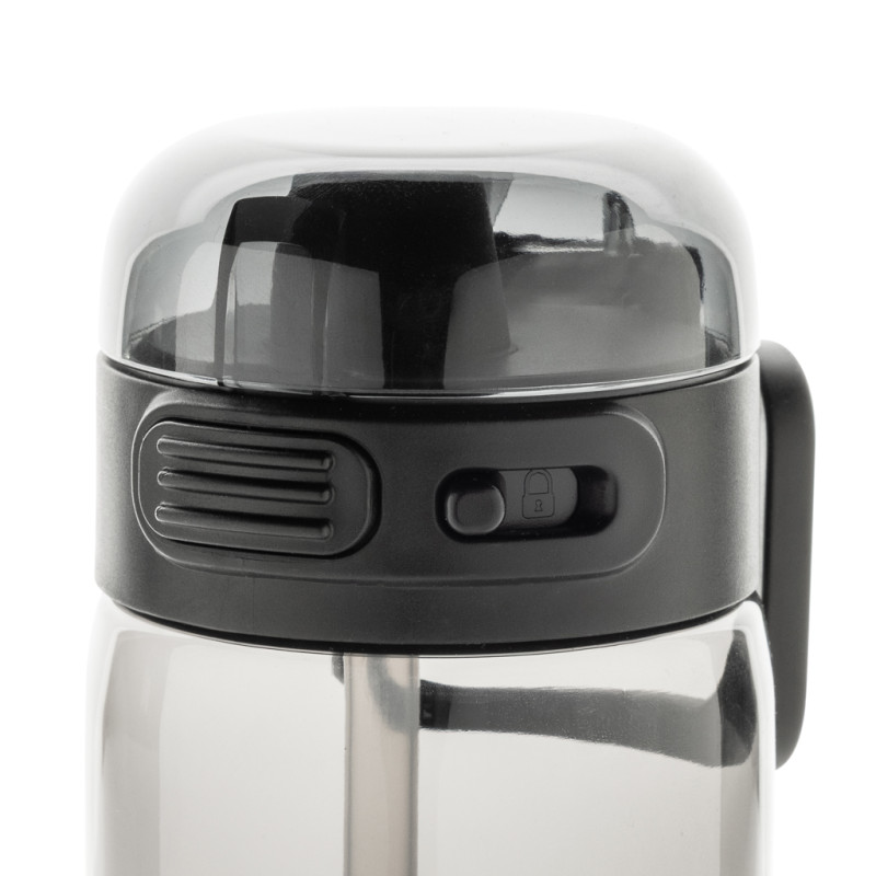 Fľaša na vodu SipnLock RCS RPET 800 ml, nepretek., športová čierna 2