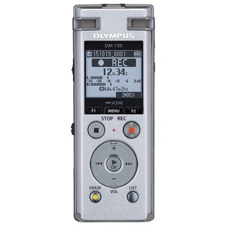Diktafón, digitálny, 4GB pamäť, OLYMPUS, " DM-720", strieborný