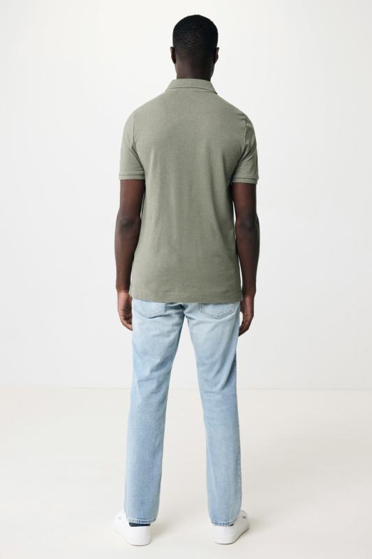 Polo tričko IQONIQ Yosemite z recykl. bavlny heather green XXS 10