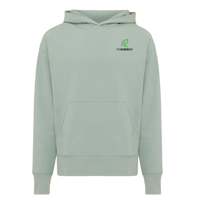 Mikina s kapucňou Iqoniq Yoho relaxed fit z recykl. bavlny Iceberg green XL 3