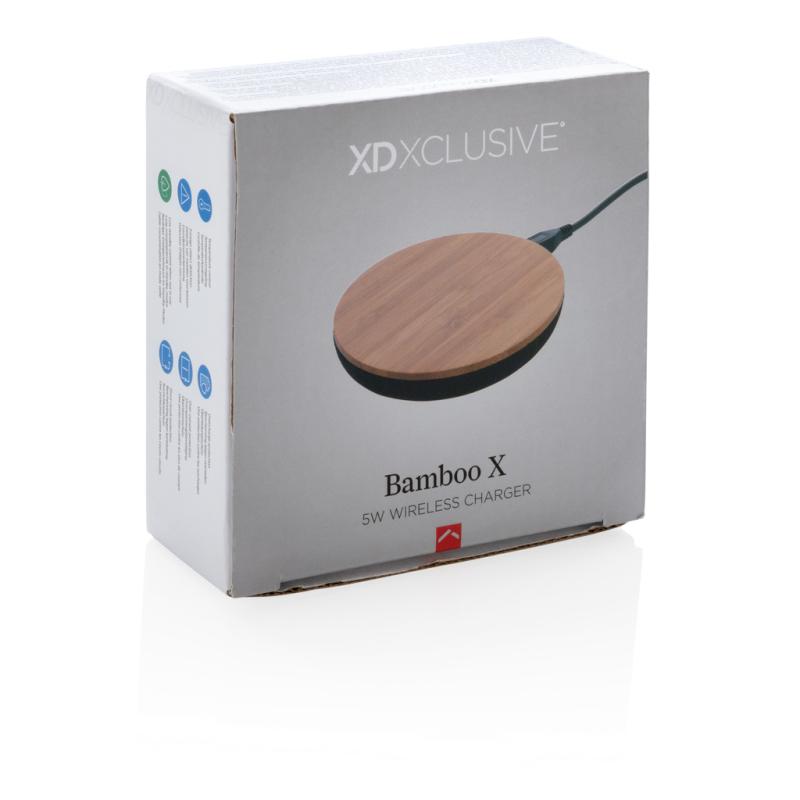 Bezdrôtová nabíjačka Bamboo X 5W hnedá 5