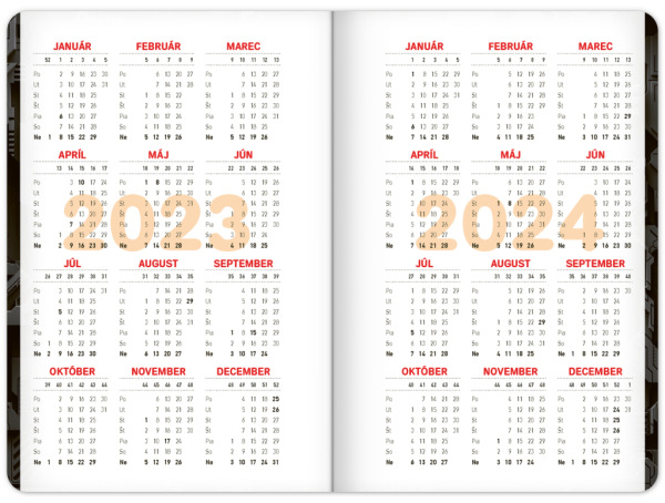 Školský diár Technik (september 2023 – december 2024), 9,8 × 14,5 cm 2