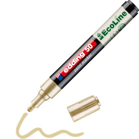 Lakový popisovač, 2–3 mm, EDDING „50“, zlatý 3