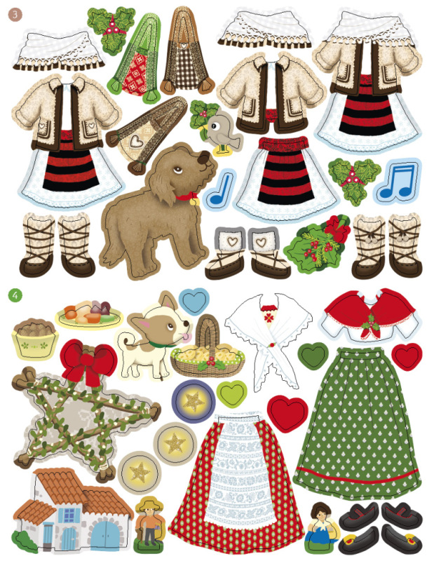 Šaty z celého sveta VIANOCE ─ Kniha samolepiek 7