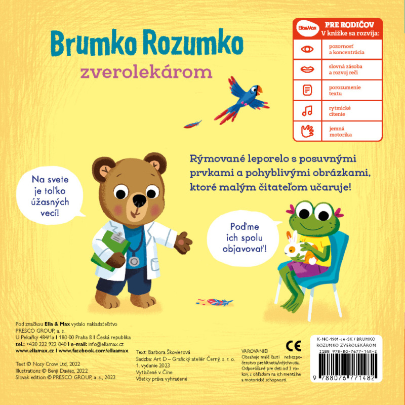 BRUMKO ROZUMKO ZVEROLEKÁROM – Obrázky s pohyblivými prvkami 4