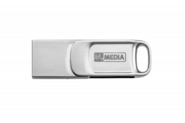 USB kľúč, 64GB, USB 2.0 + USB-C, hliníkový kryt, MYMEDIA "Dual" (by VERBATIM) 5