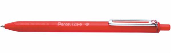 Guľôčkové pero, 0,35 mm, stláčací mechanizmus, PENTEL "iZee", červená
