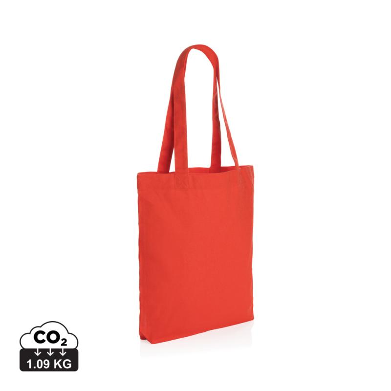 Tote bag Impact z 285g recykl. canvas luscious red