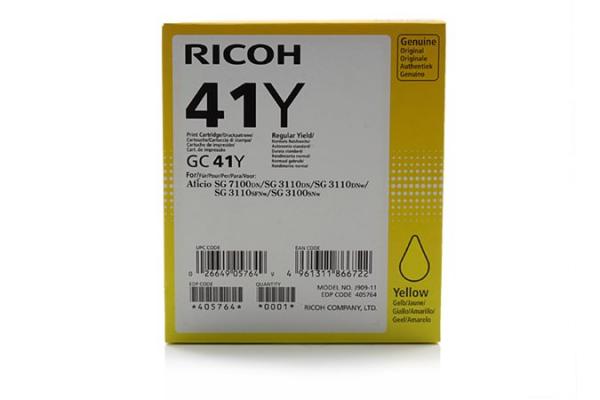 405764 Gélová náplň k tlačiarňam SG 3100SNw, SG 7100DN, RICOH Type GC41Y žltá, 2,2K