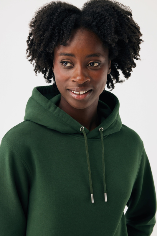 IQONIQ Joshua Unisex mikina s kapucňou z rec. bavlny forest green XS 8