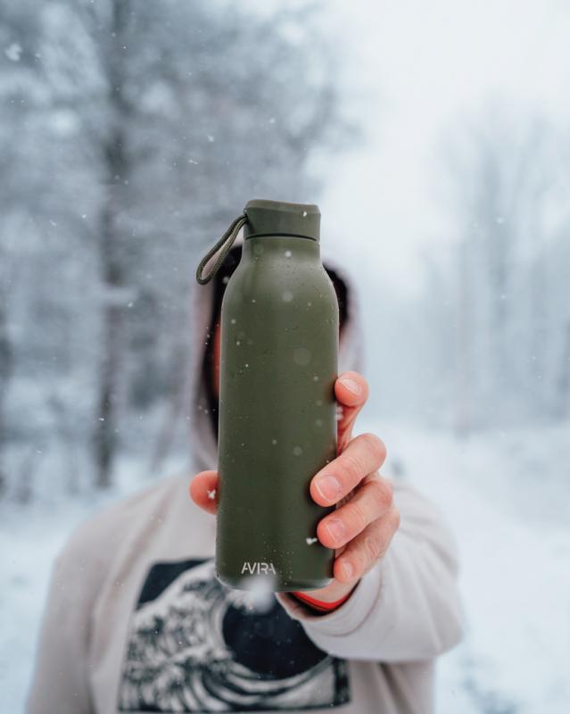 Termo fľaša Avira Avior 500ml z RCS recyklovanej ocele zelená 13