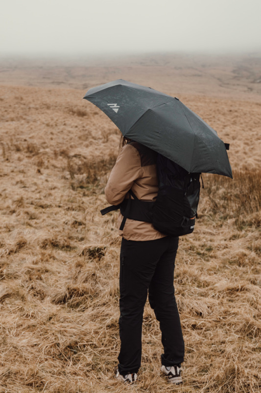 Nordic Drift Trail 23" AWARE™ RPET dáždnik Auto open Close čierna 8