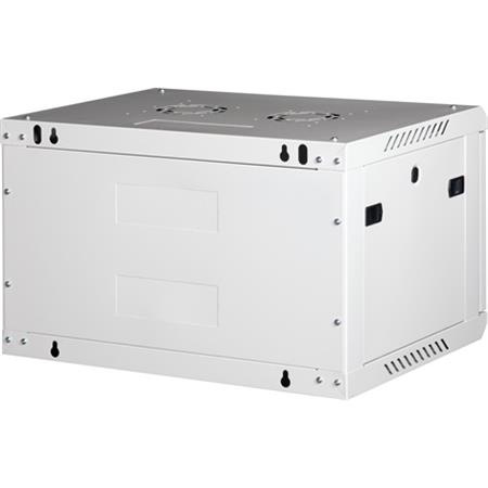 Rack skriňa, nástenná, 19", 6U, v demonte, LANDE "PROlineB", sivá 2